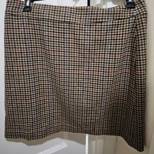 J. Crew Brown Tweed Skirt Size 14